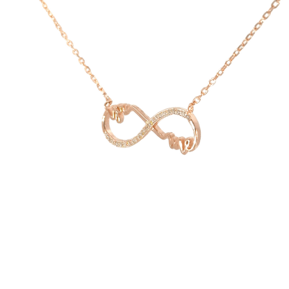 Rosegold Infinity Chain with pendant