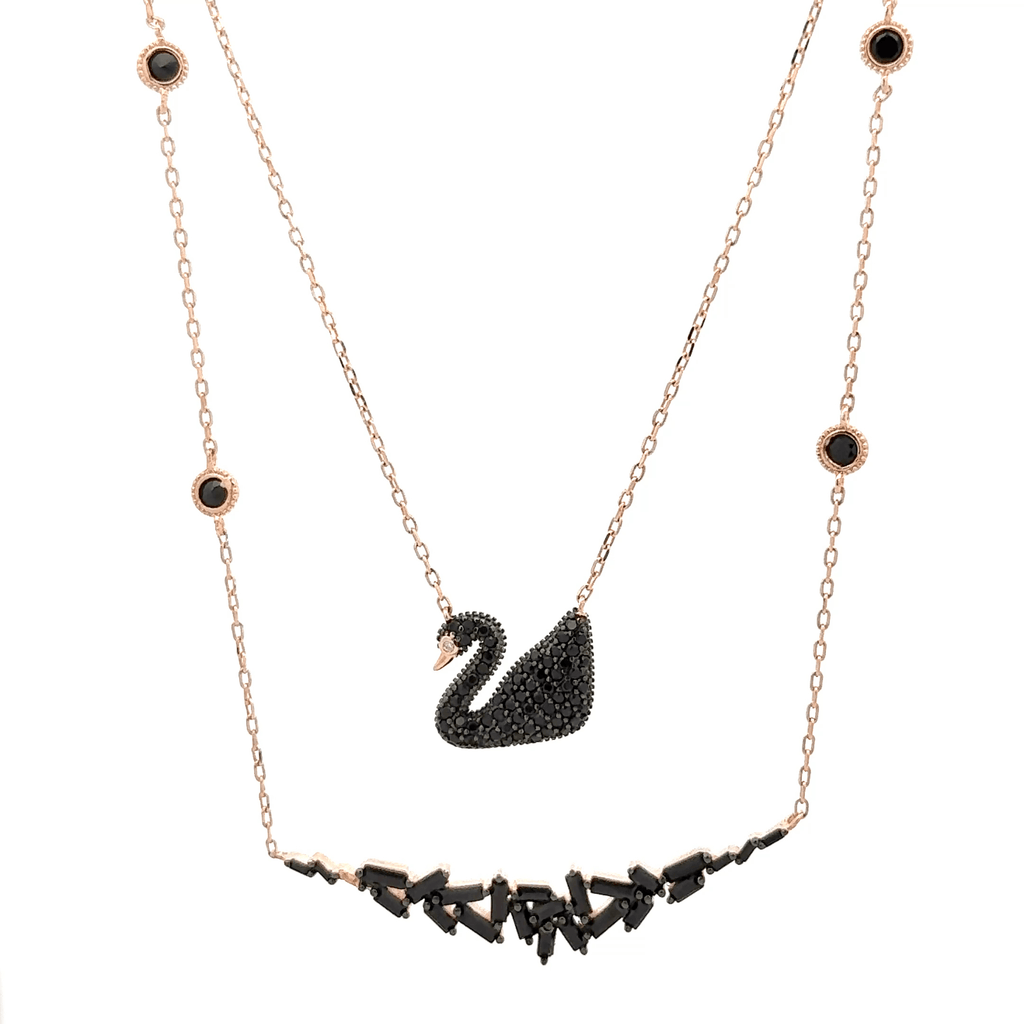 Rosegold Swan Chain With Pendant