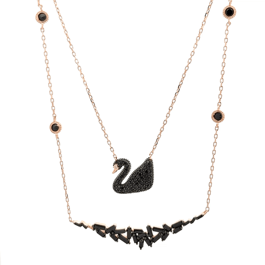 Rosegold Swan Chain With Pendant