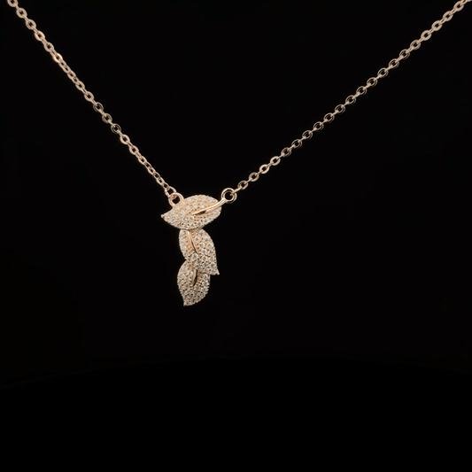 Leaf Rosegold Chain With Pendant