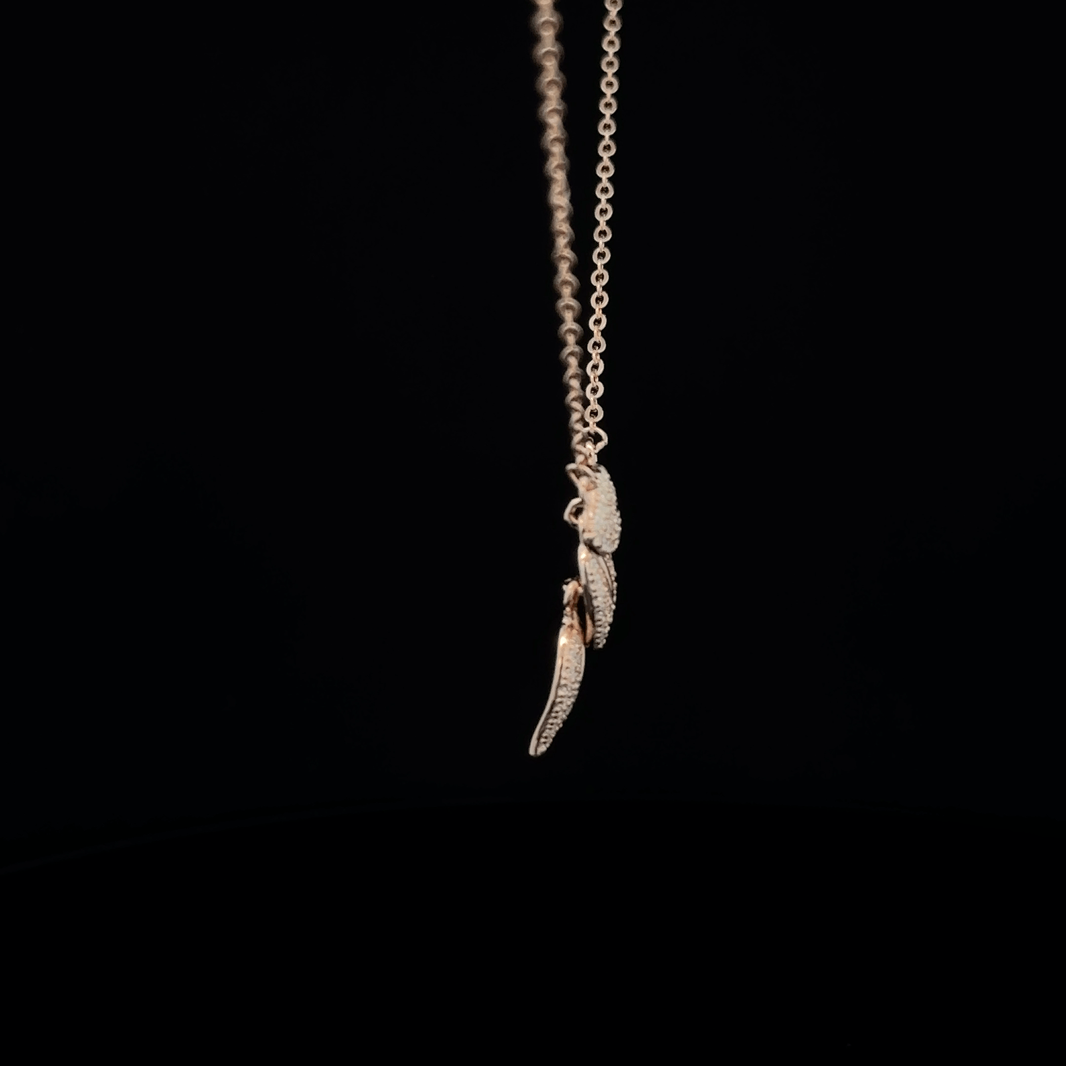 Leaf Rosegold Chain With Pendant