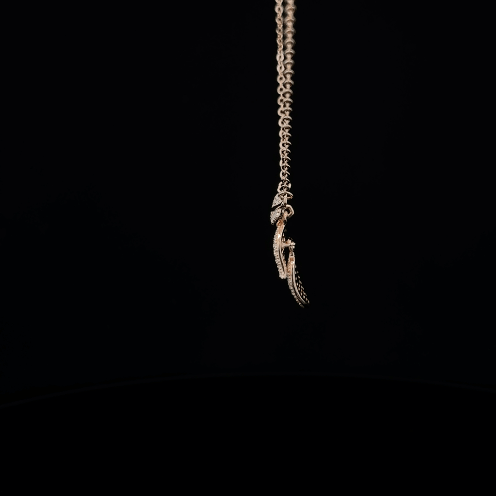 Leaf Rosegold Chain With Pendant
