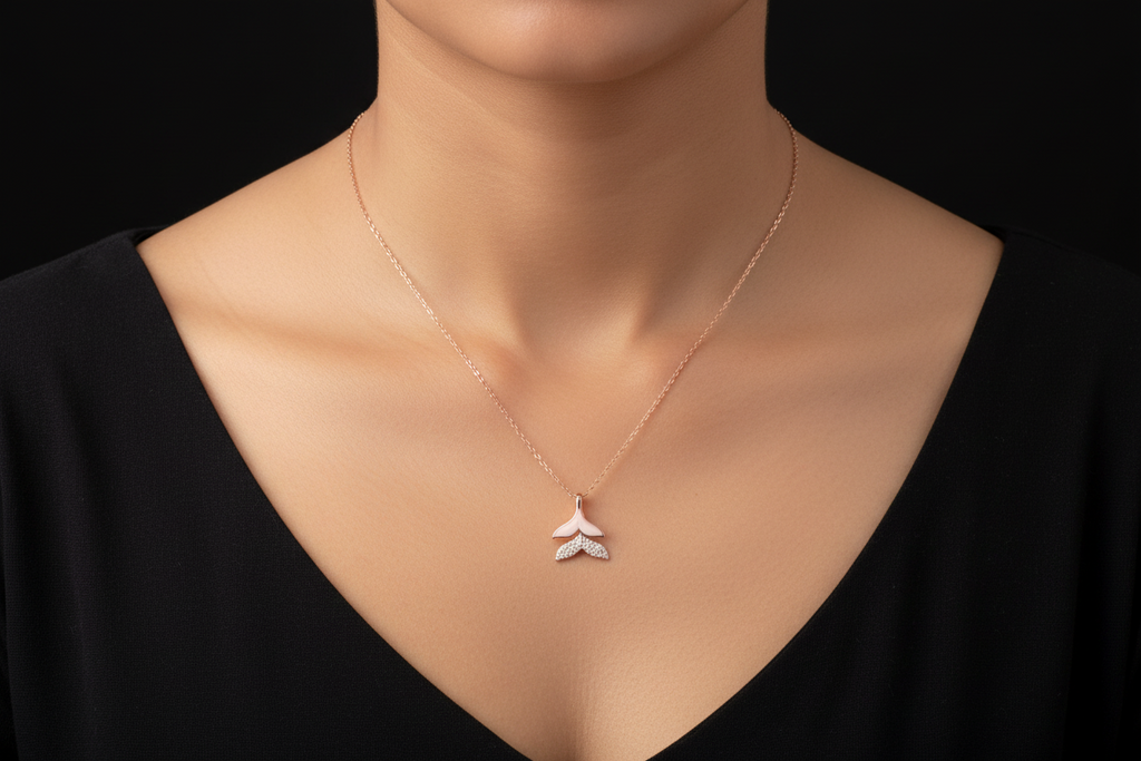 Fin Rosegold Chain With Pendant