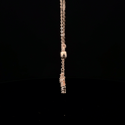 DOUBLE FLOWER ROSEGOLD CHAIN WITH PENDANT