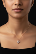 LEAF ROSEGOLD CHAIN WITH PENDANT