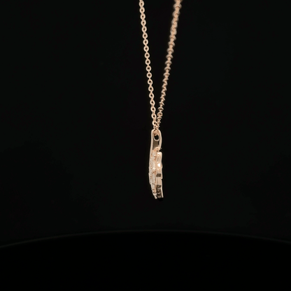 LEAF ROSEGOLD CHAIN WITH PENDANT
