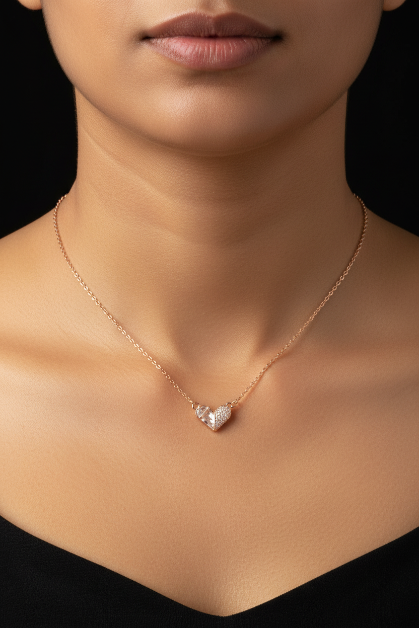 Heart Rosegold Chain With Pendant