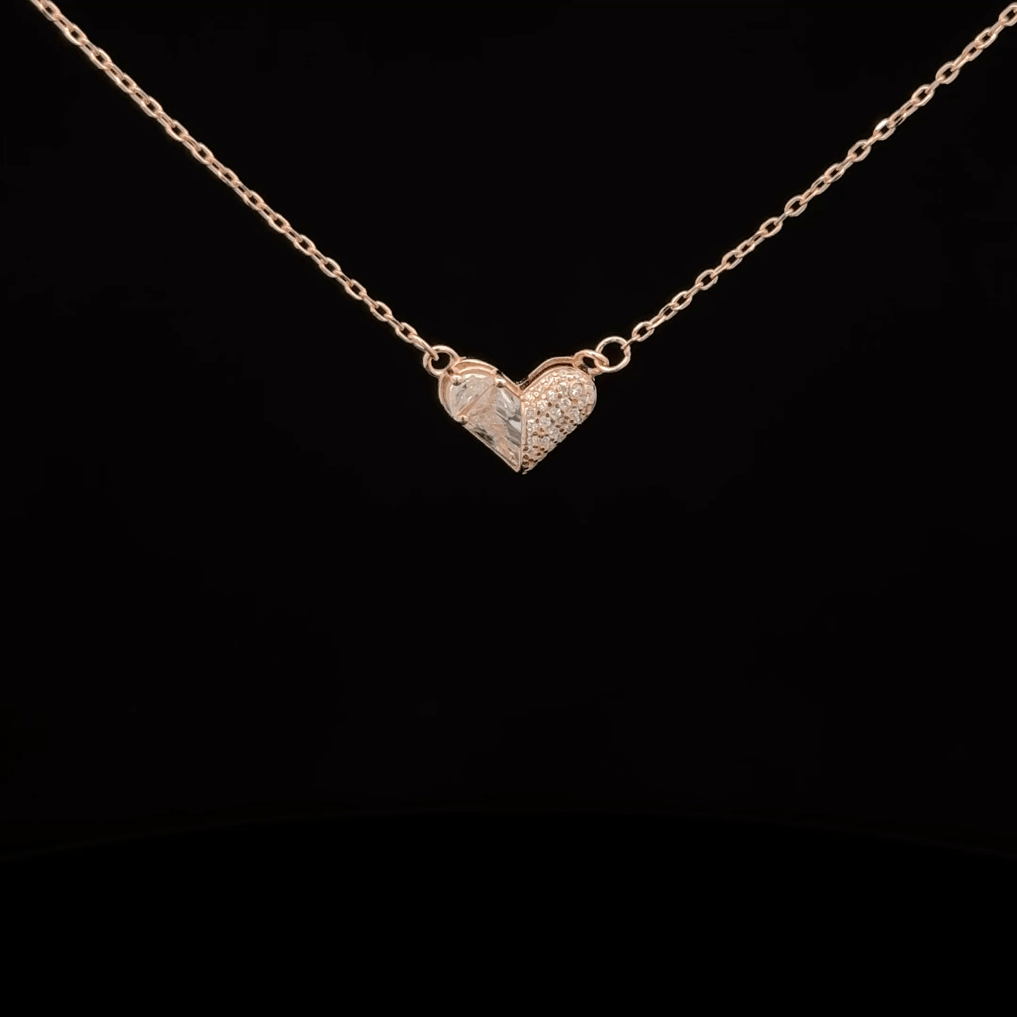 Heart Rosegold Chain With Pendant