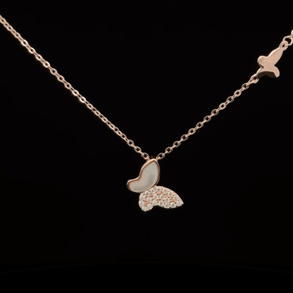 Butterfly Rosegold Chain With Pendant