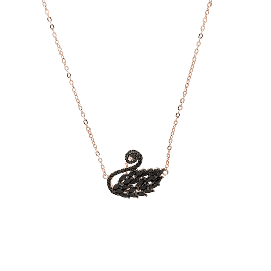 Rosegold Swan Chain With Pendant