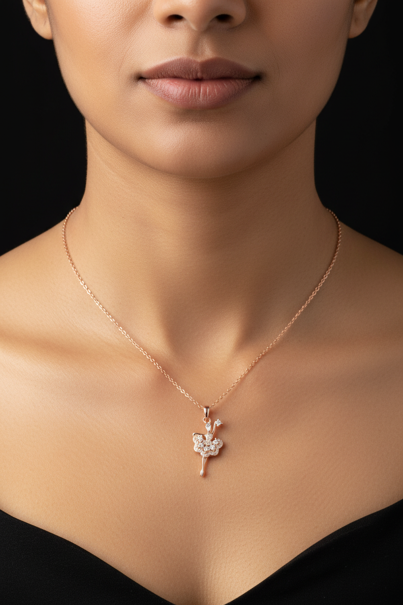 Dancing Rosegold Chain With Pendant