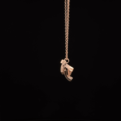 Rectangle Rosegold Chain With Pendant