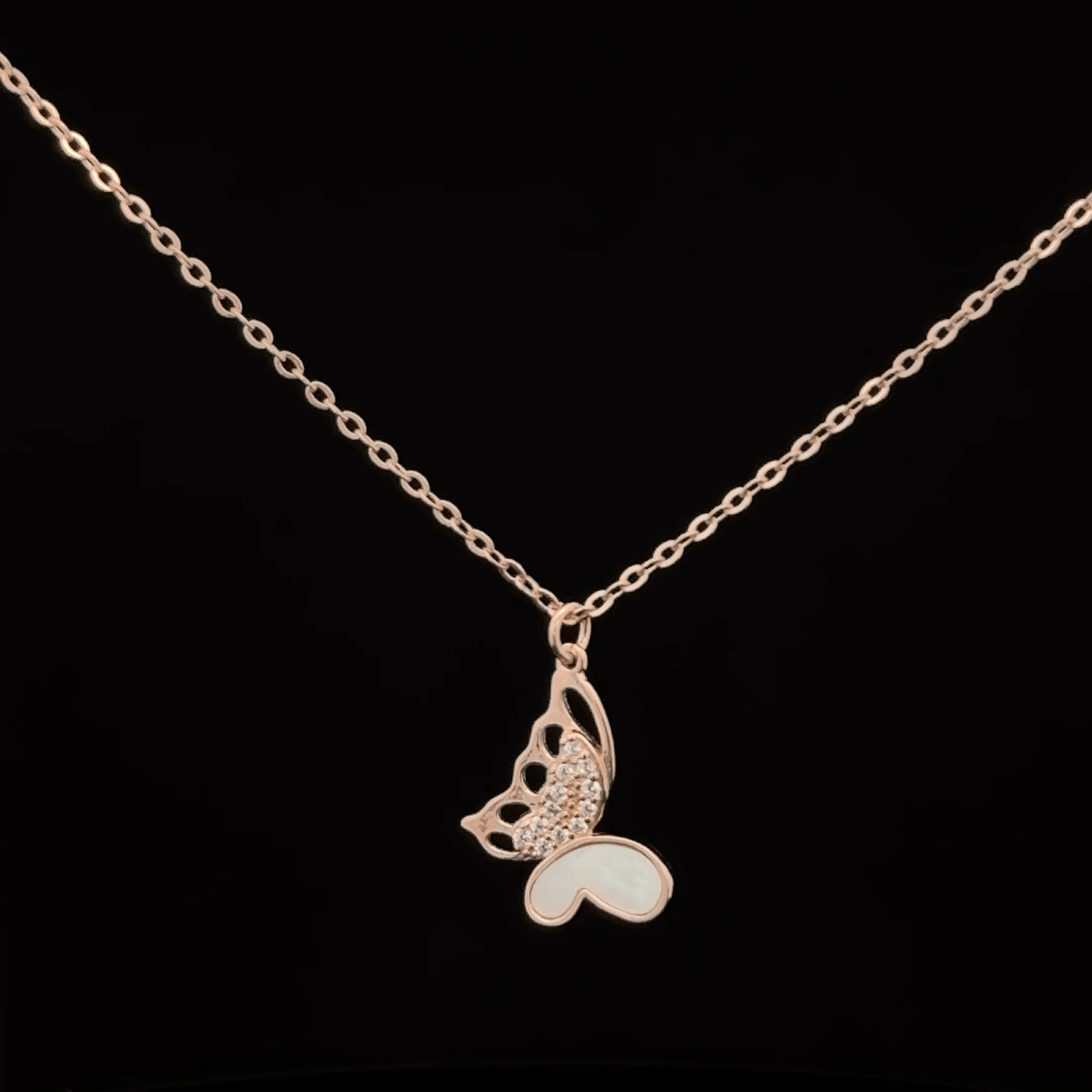 Butterfly Rosegold Chain With Pendant