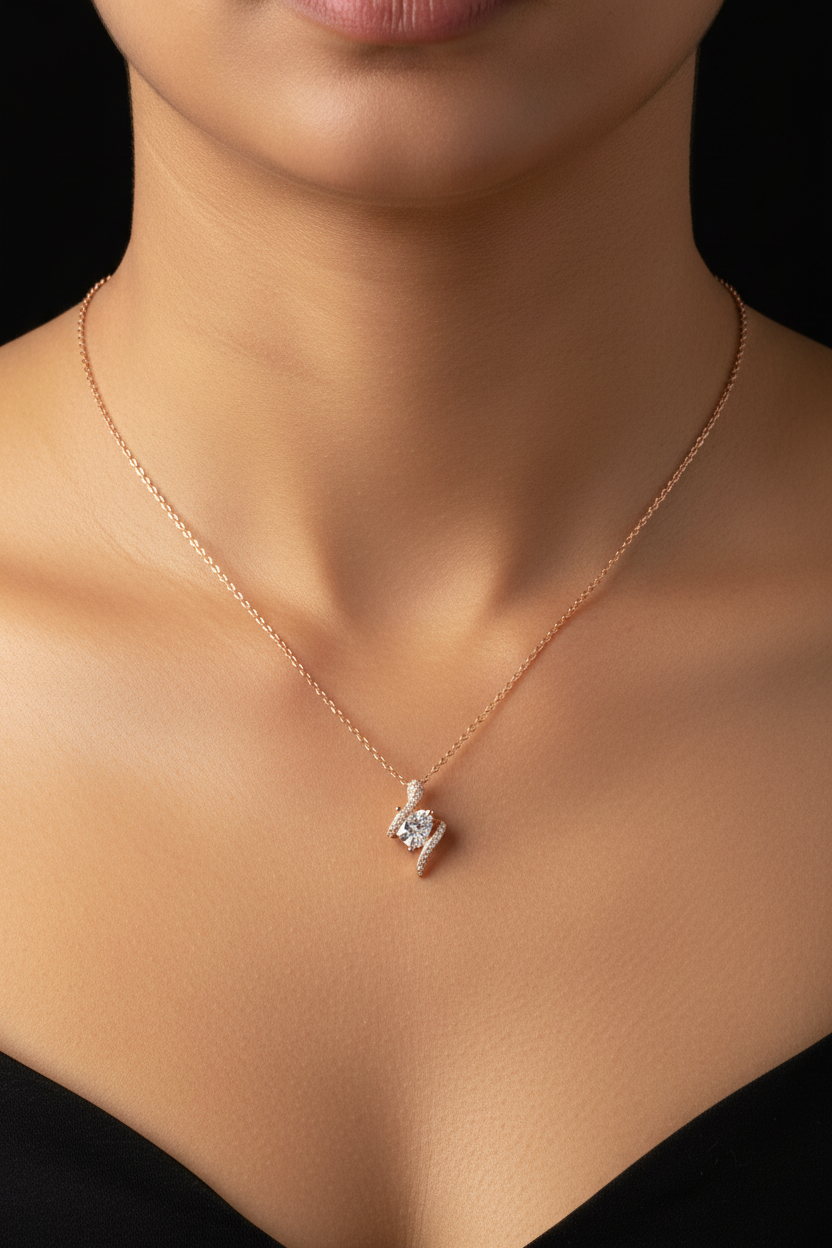 HEART ROSEGOLD CHAIN WITH PENDANT