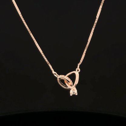 SOLITAIRE ROSEGOLD CHAIN WITH PENDANT