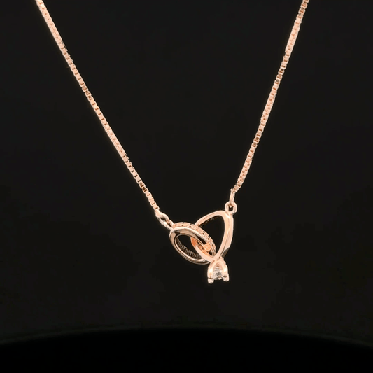 SOLITAIRE ROSEGOLD CHAIN WITH PENDANT