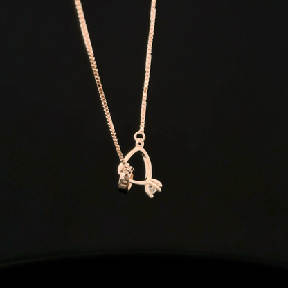 SOLITAIRE ROSEGOLD CHAIN WITH PENDANT
