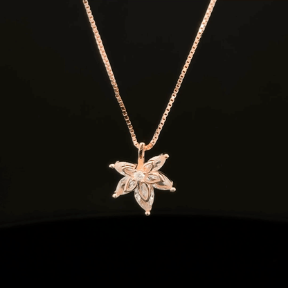 LEAF ROSEGOLD CHAIN WITH PENDANT