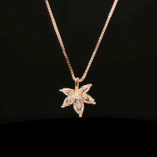 LEAF ROSEGOLD CHAIN WITH PENDANT