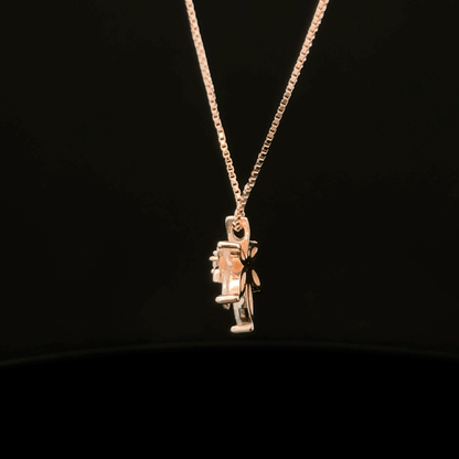 LEAF ROSEGOLD CHAIN WITH PENDANT