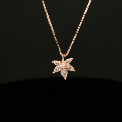 LEAF ROSEGOLD CHAIN WITH PENDANT
