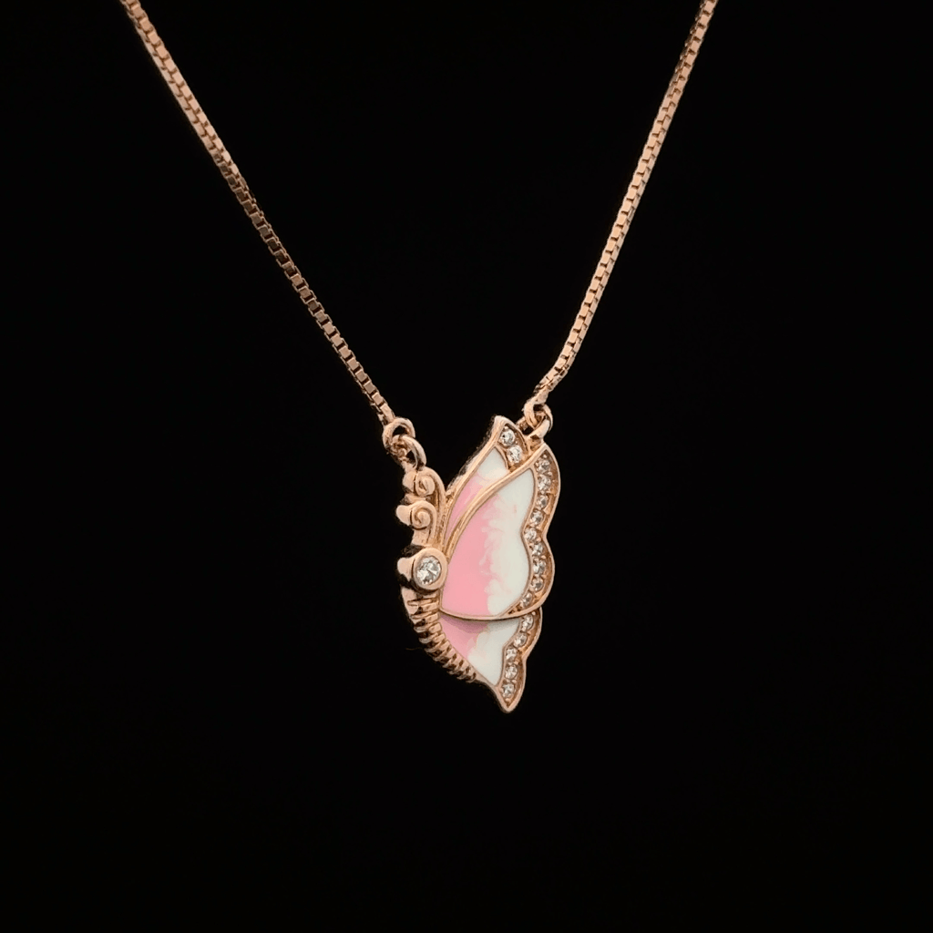 BUTTERFLY ROSEGOLD CHAIN WITH PENDANT