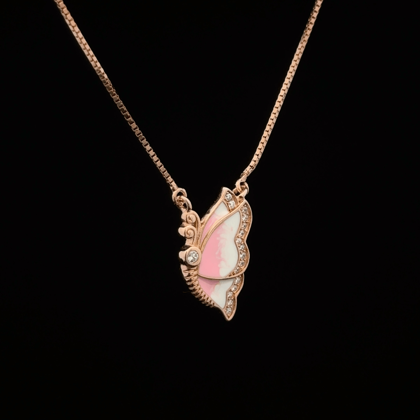 BUTTERFLY ROSEGOLD CHAIN WITH PENDANT