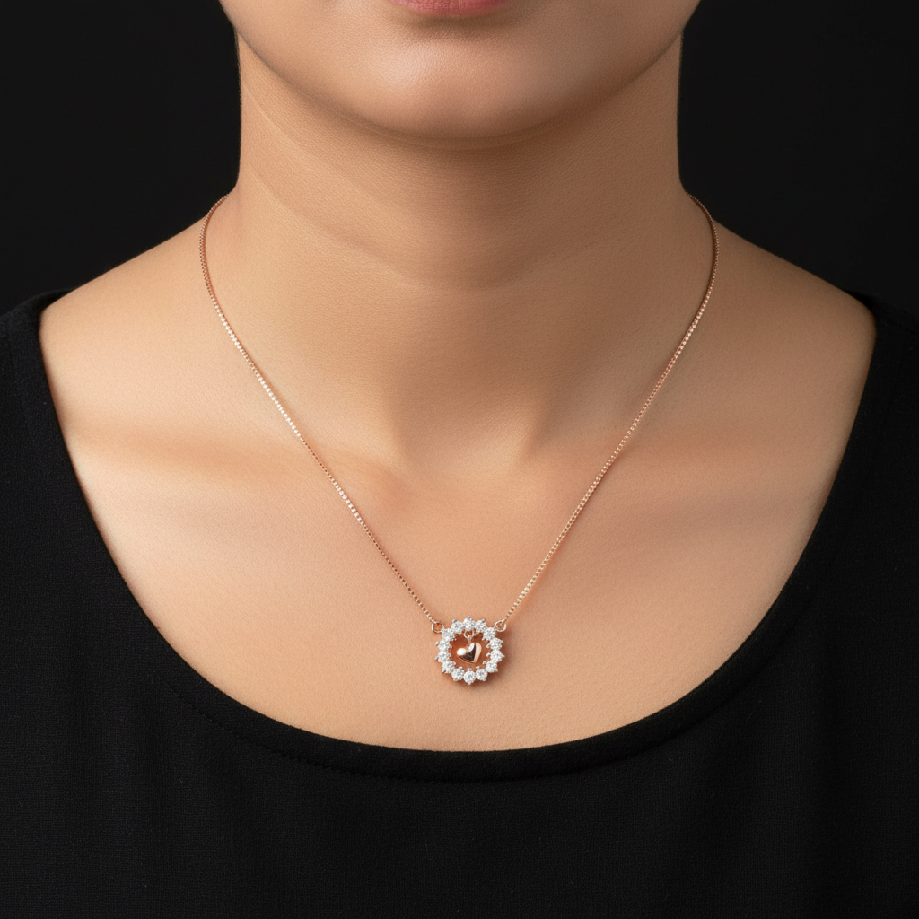 Hanging Heart Chain Pendant