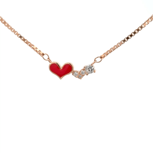 Rosegold Heart Chain With Pendant
