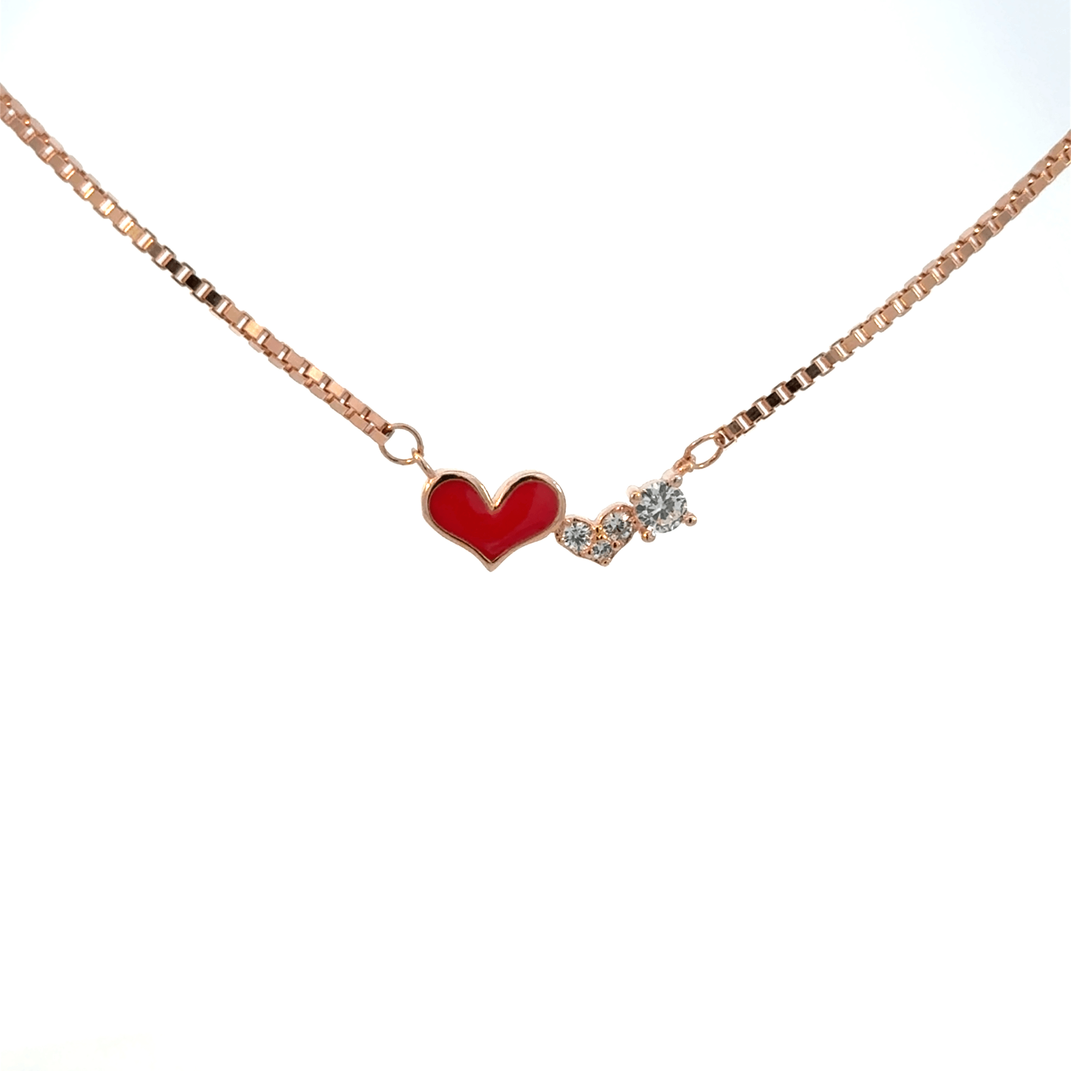 Rosegold Heart Chain With Pendant