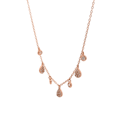 Rosegold Charms Chain With Pendant