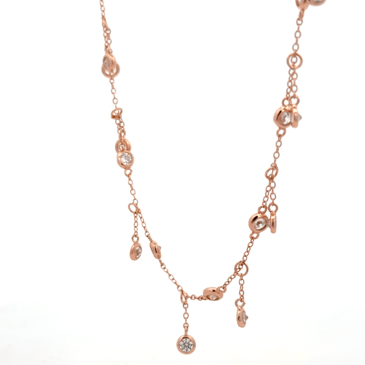 Rosegold Charms Chain With Pendant