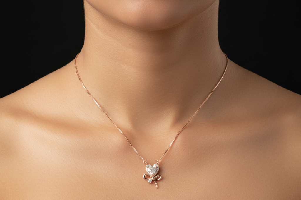 Heart Flower Chain Pendant