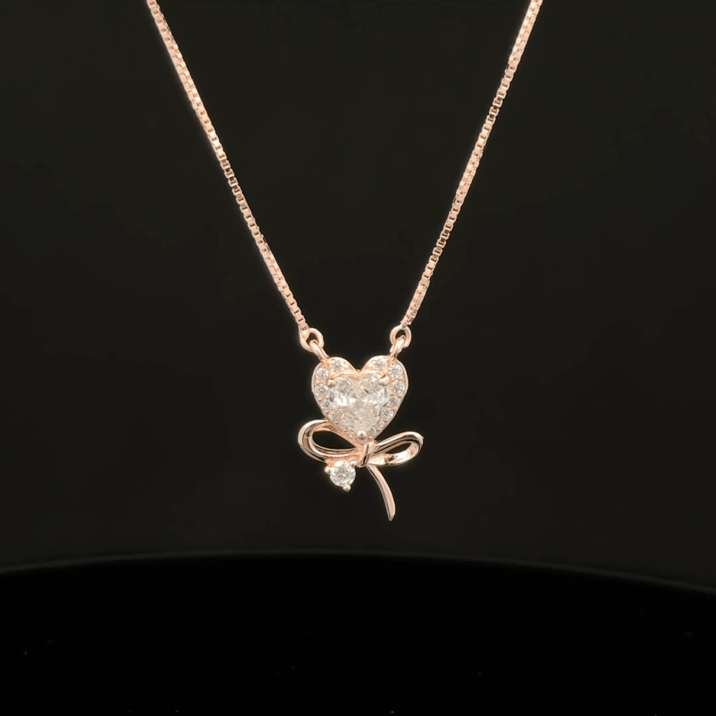 Heart Flower Chain Pendant