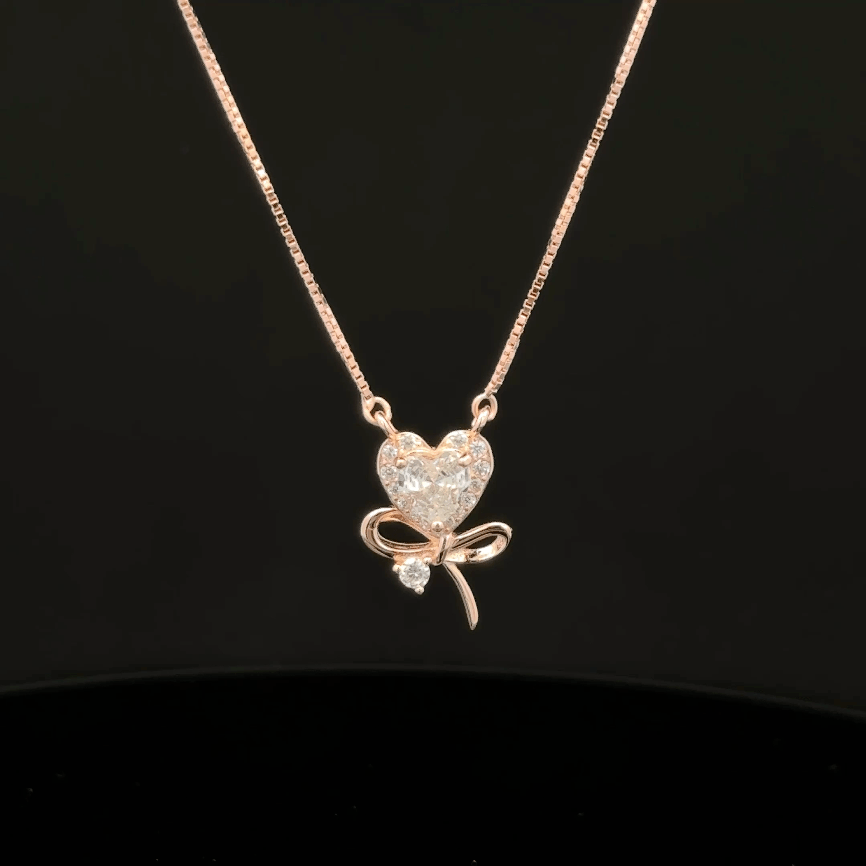 Heart Flower Chain Pendant