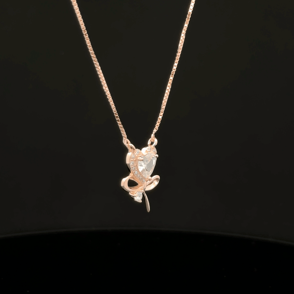 Heart Flower Chain Pendant