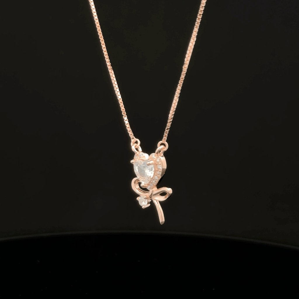 Heart Flower Chain Pendant