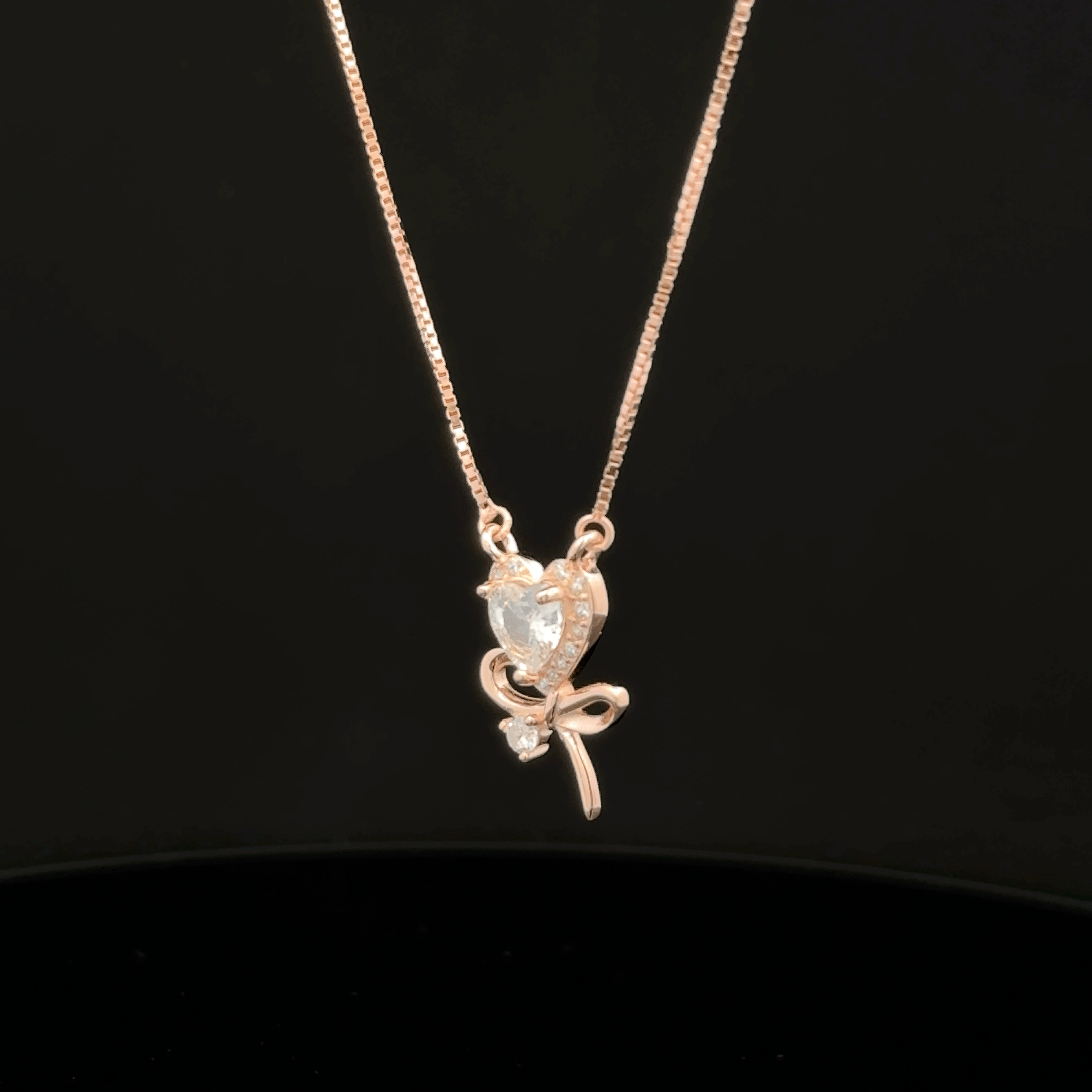 Heart Flower Chain Pendant