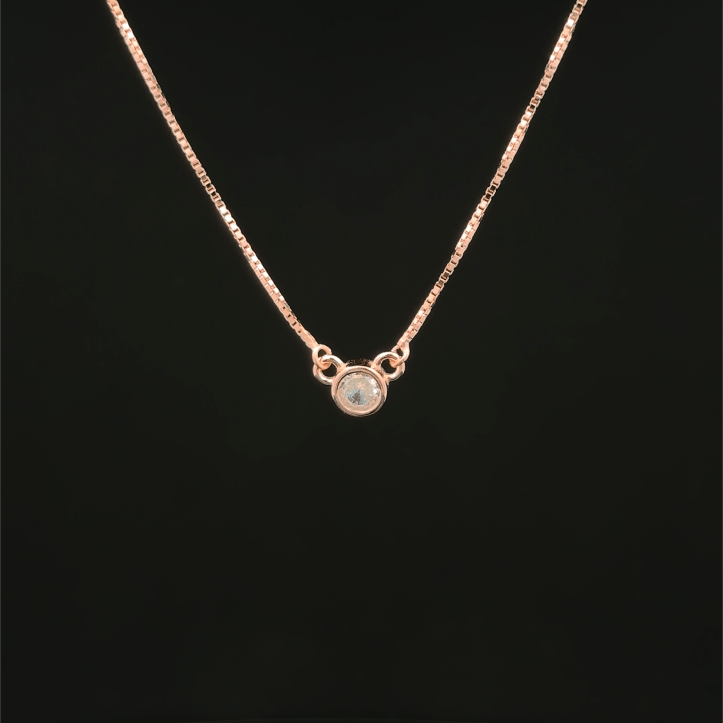 Single Stone Chain Pendant