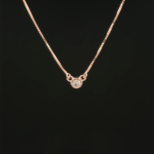 Single Stone Chain Pendant