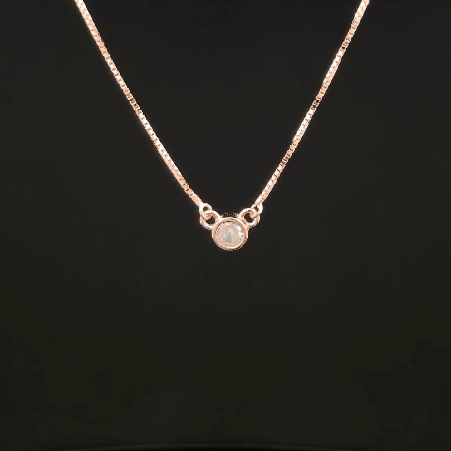 Single Stone Chain Pendant