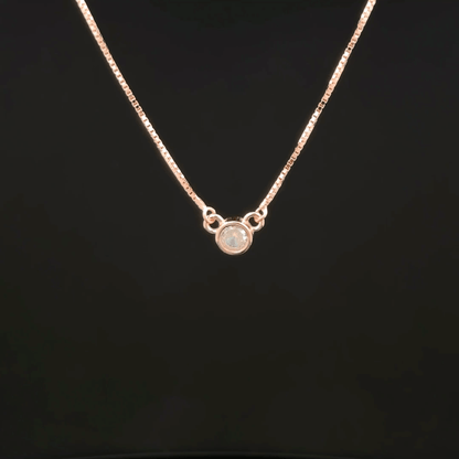 Single Stone Chain Pendant