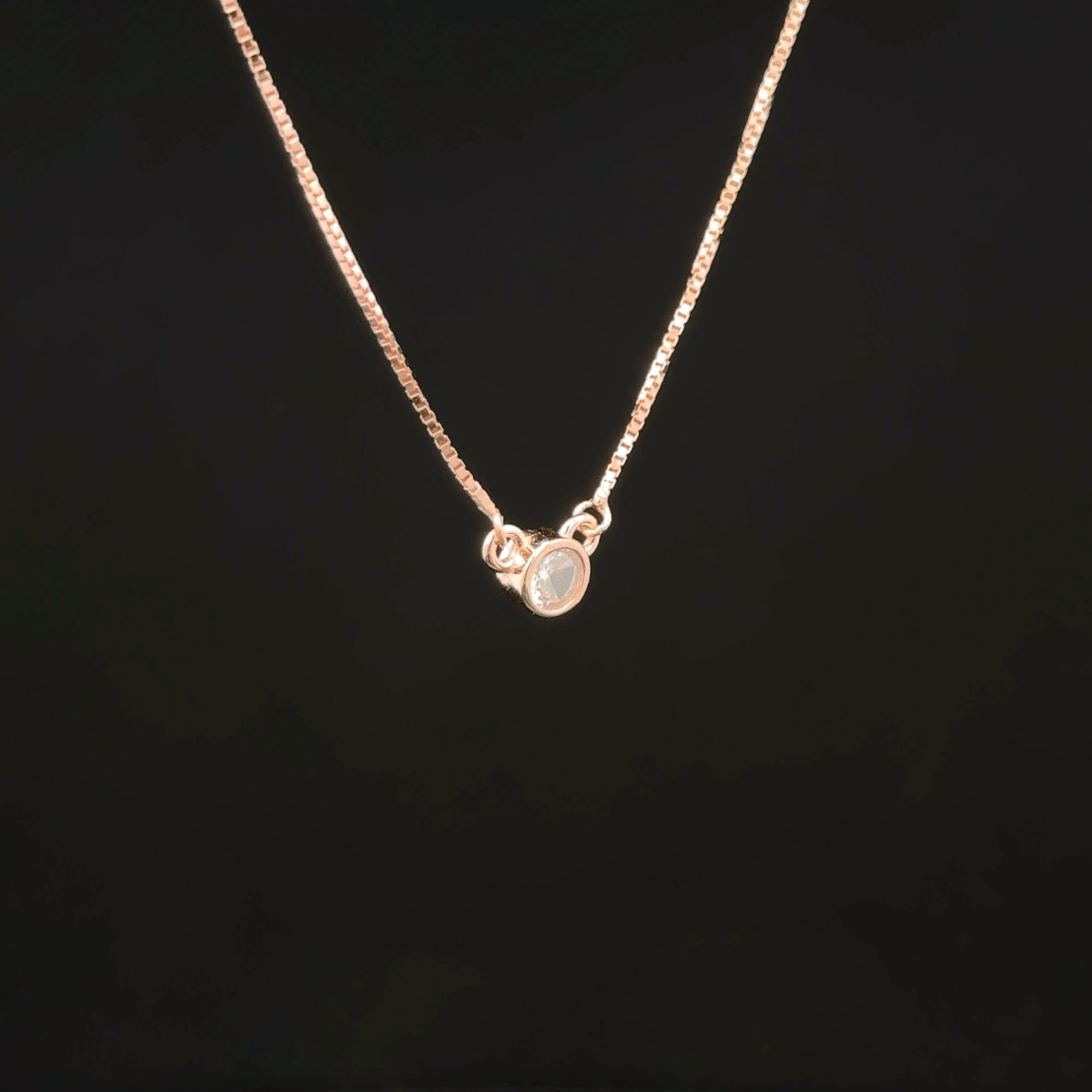Single Stone Chain Pendant