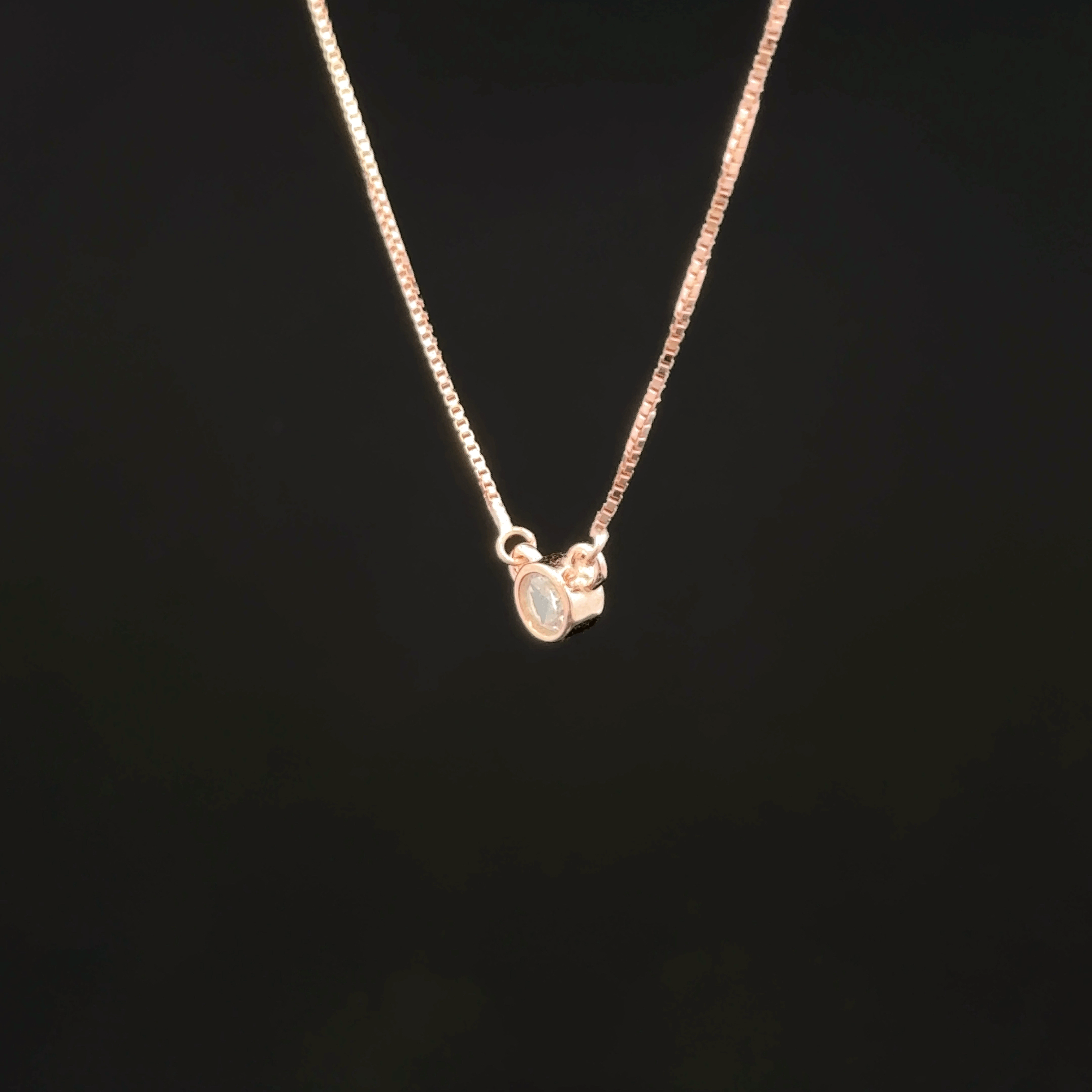 Single Stone Chain Pendant