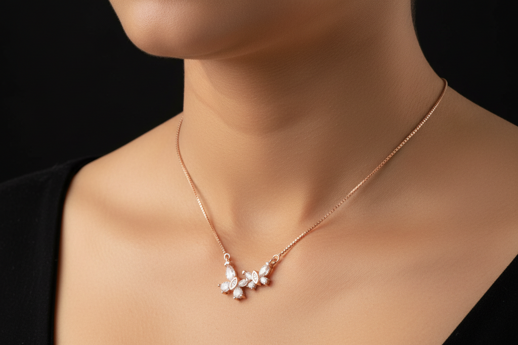 Pair Butterfly Chain Pendant