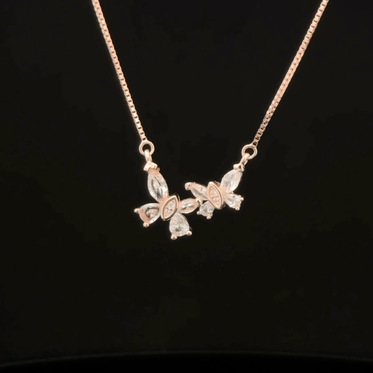 Pair Butterfly Chain Pendant
