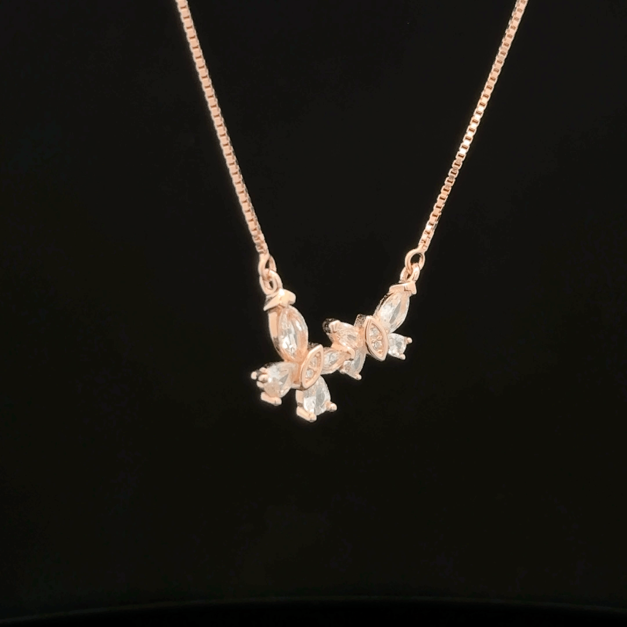 Pair Butterfly Chain Pendant