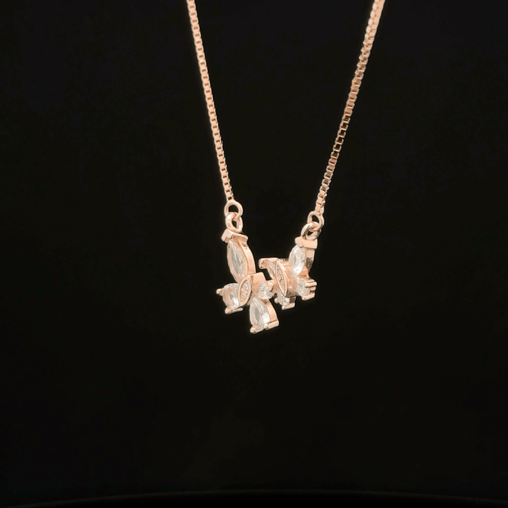 Pair Butterfly Chain Pendant
