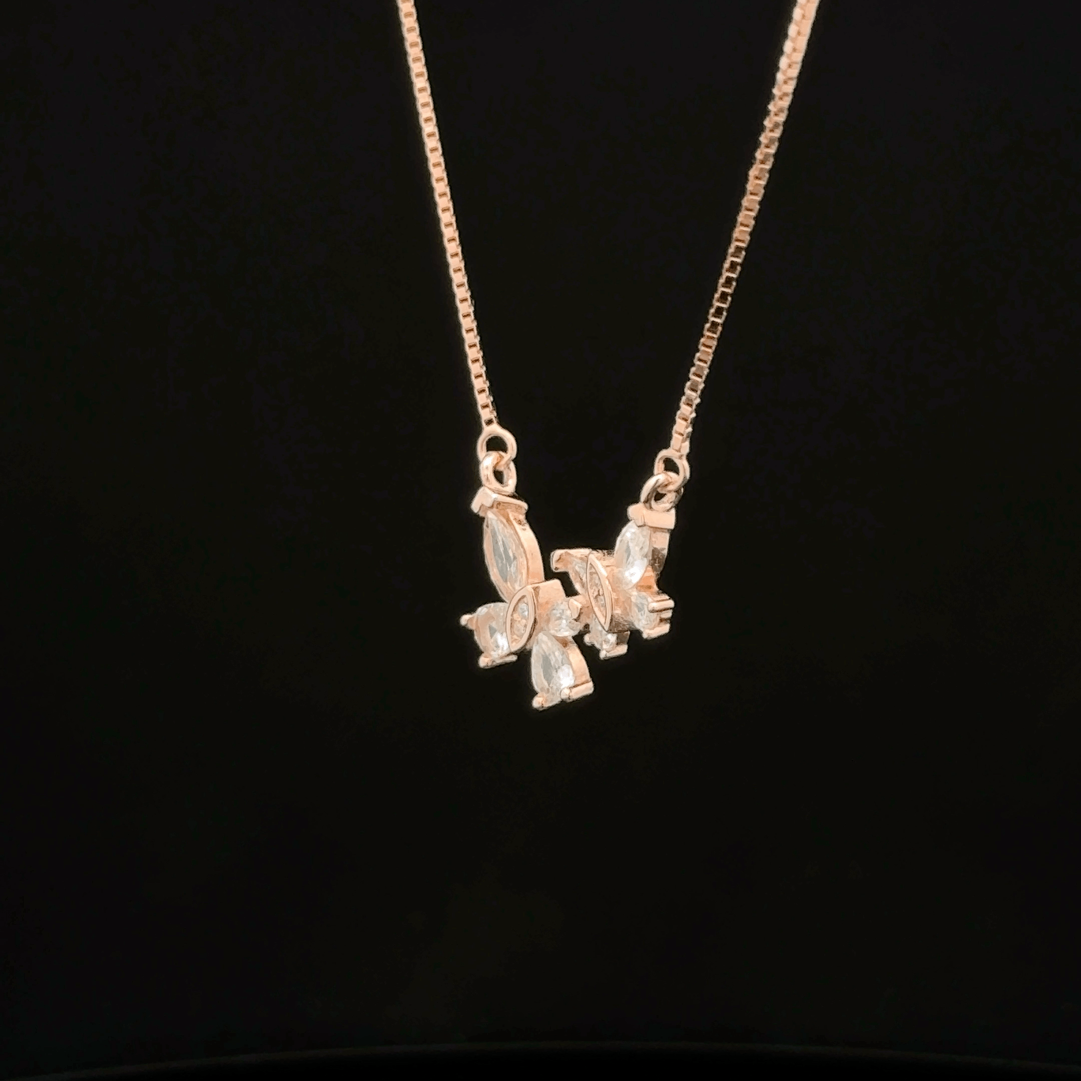Pair Butterfly Chain Pendant