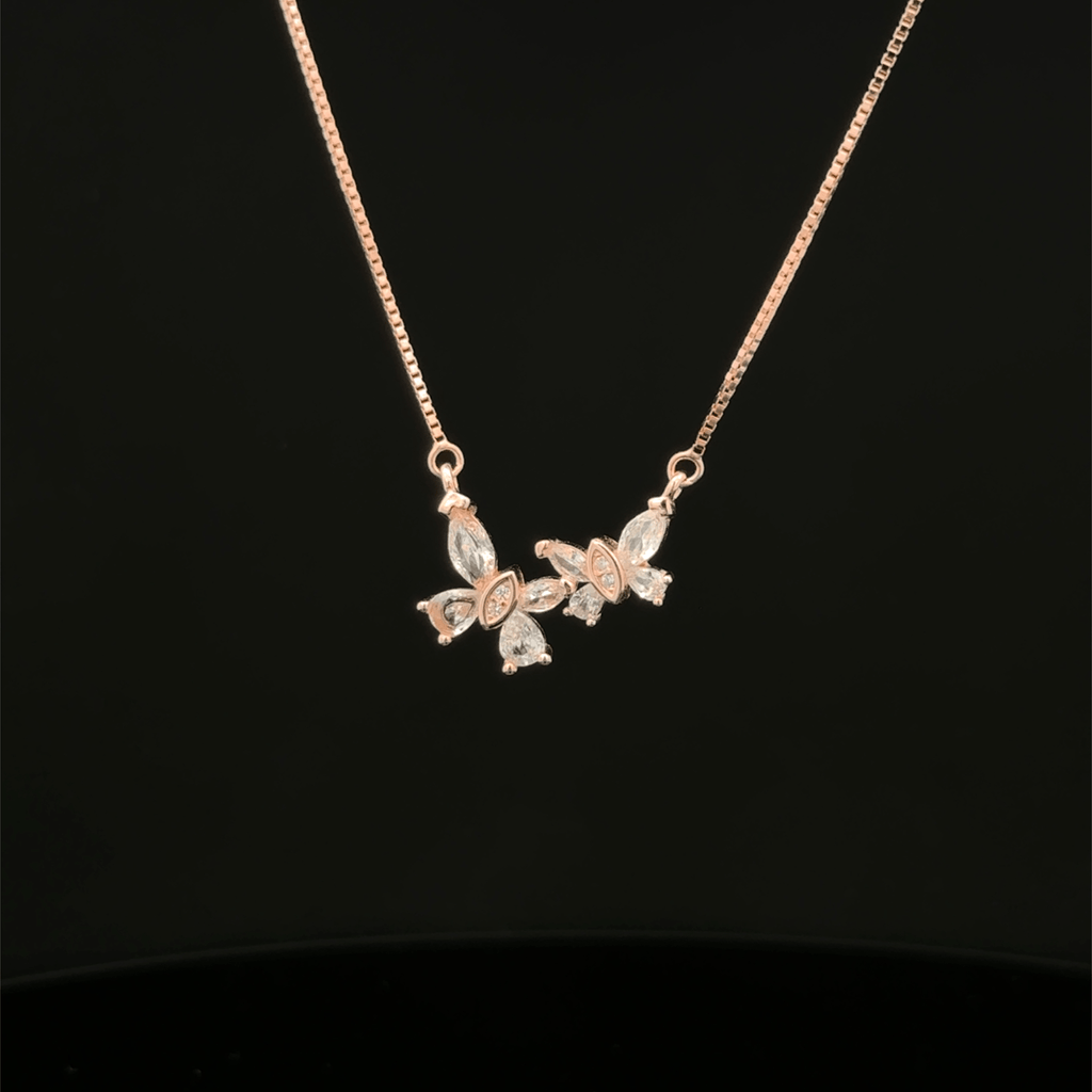 Pair Butterfly Chain Pendant